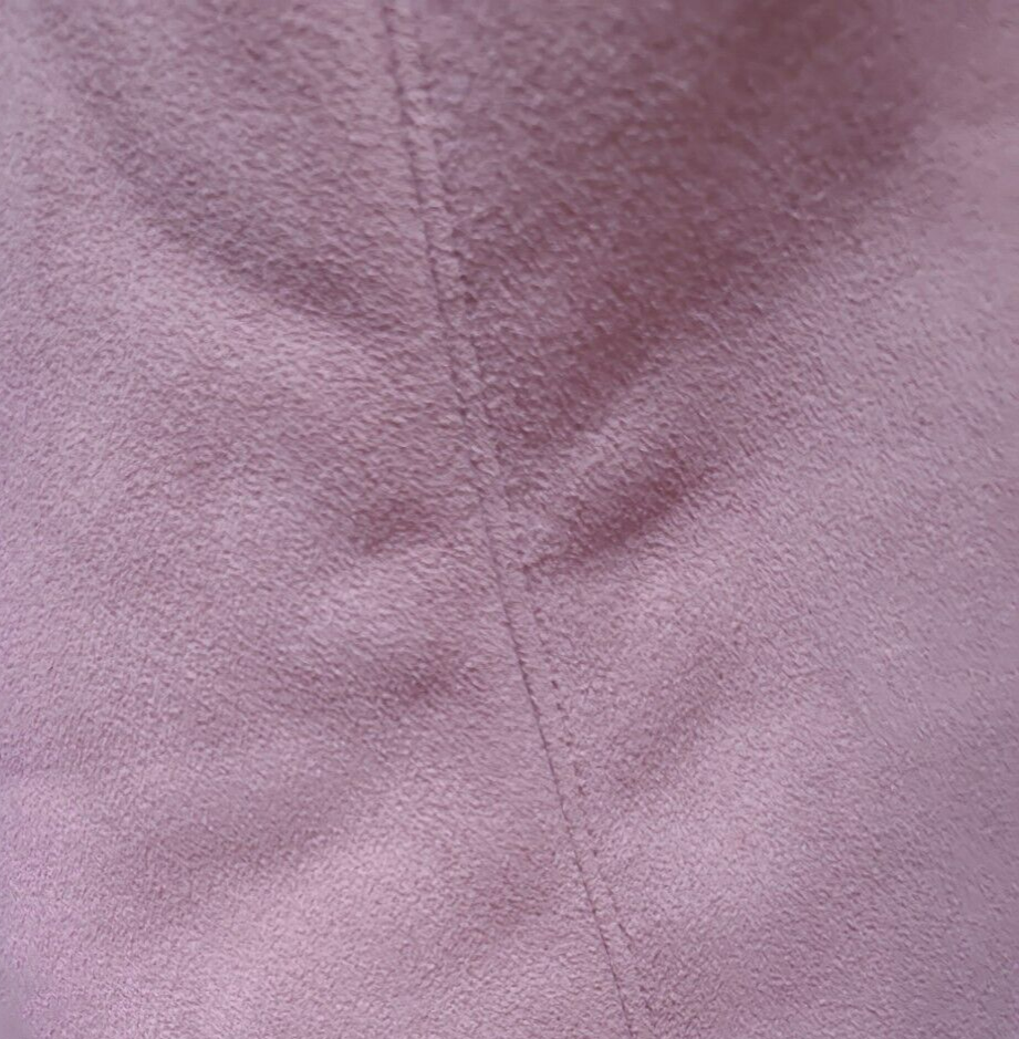 Blush Pink Suede and Faux Fur Sleeveless Vest.
