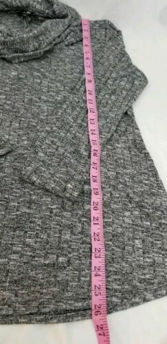 Cable & Gauge Cowl Neck Charcoal Sweater