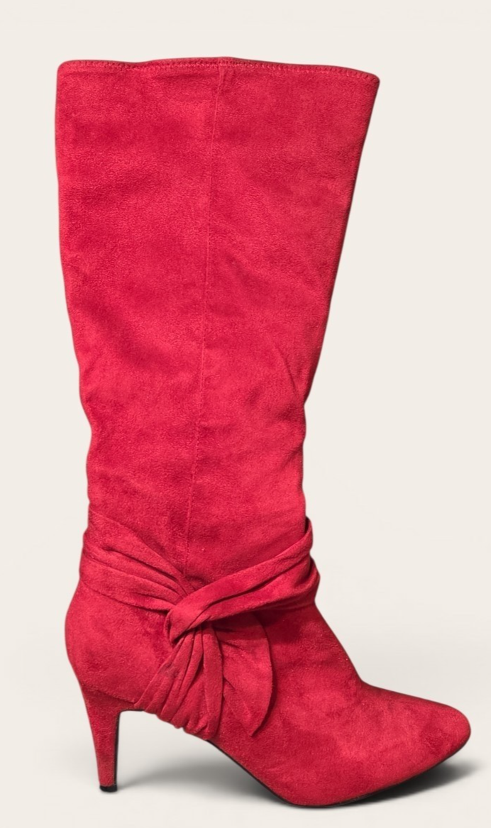 💖Vintage Covington   Red Suede Knee          Size-8  Boots