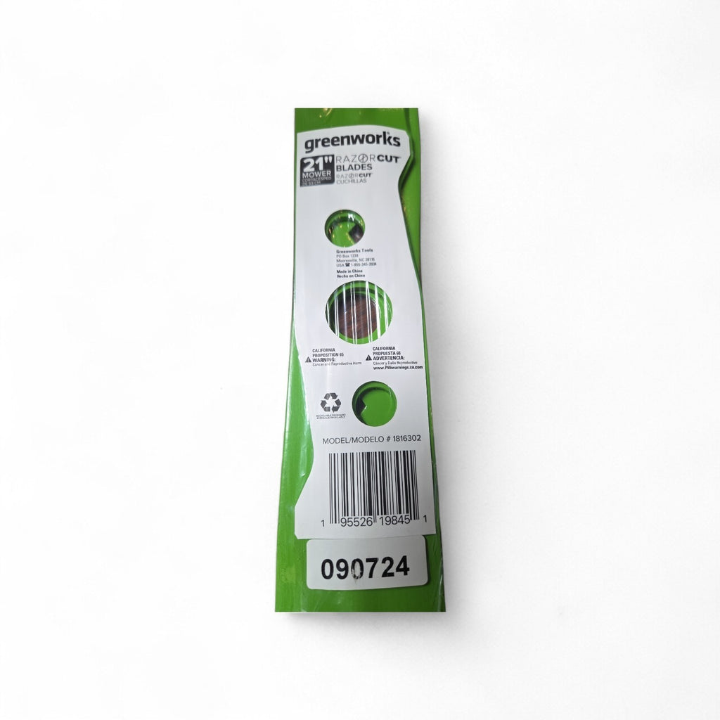 Greenworks 21” Mower Razor Cut Blade Compatible With 60V Dual Blade Lawn New