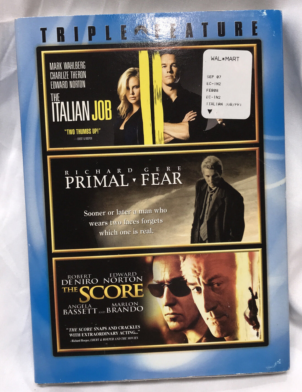 The Italian Job/Primal Fear/The Score (DVD, 2007, 3-Disc Set, Widescreen)