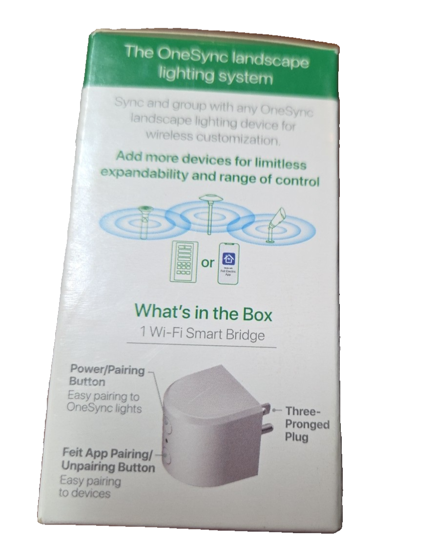 Feit Electric OneSync Landscape WiFi Bridge to Feit App Control 120-Volt Plug