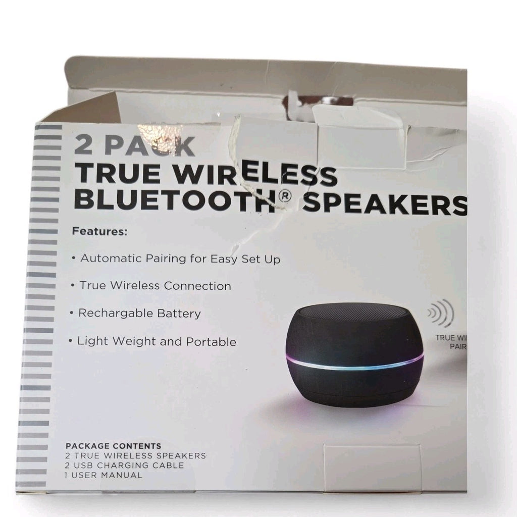 Vivitar Portable Wireless Bluetooth Speakers, 2-Pack