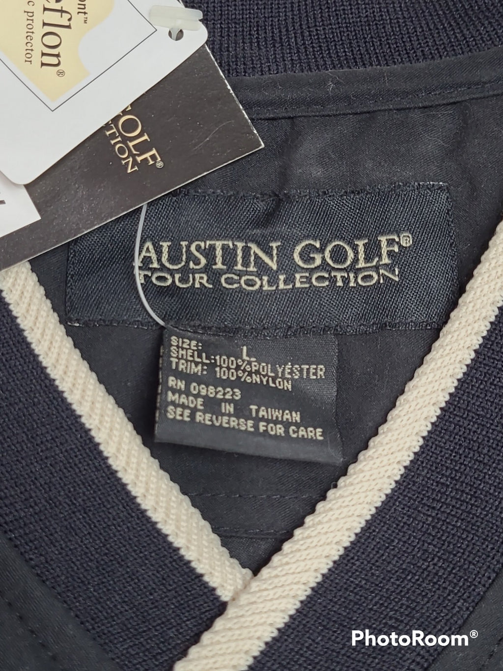 Austin Golf Pullover Sleeveless Vest Size Large Black  Wind Water Resistant