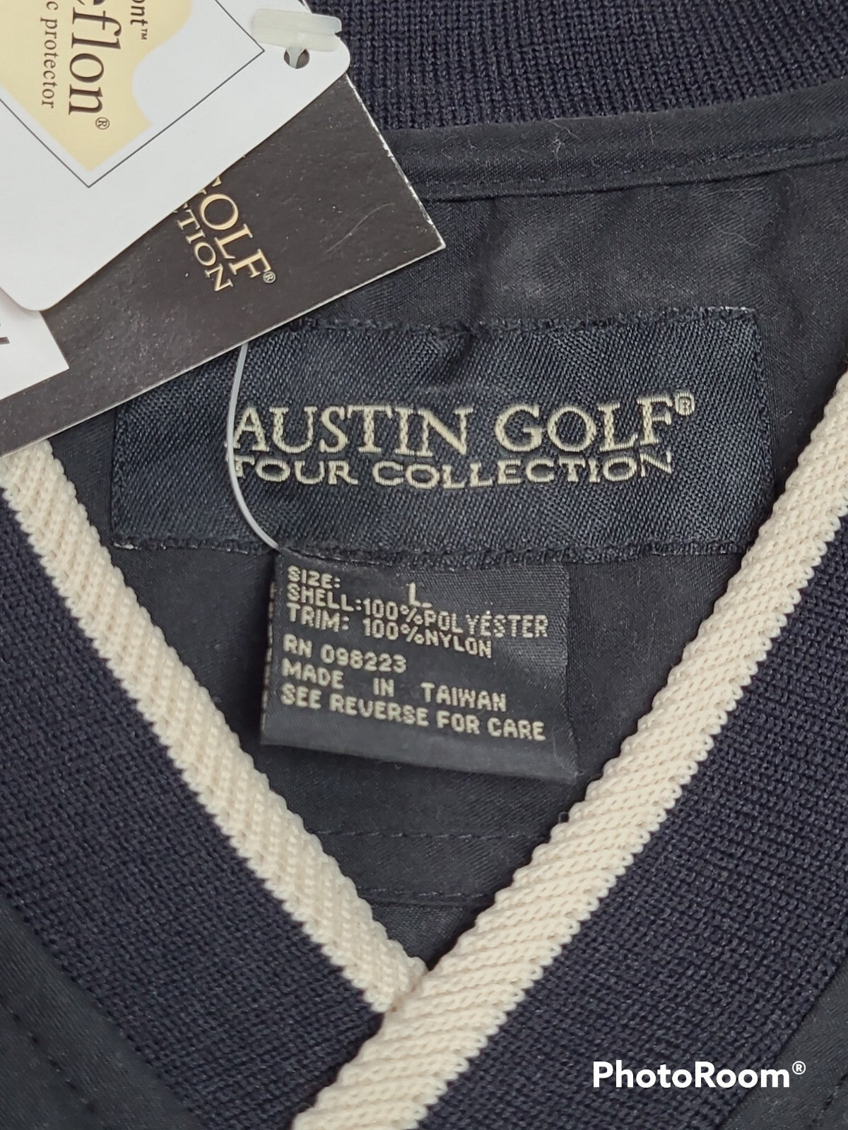 Austin Golf Pullover Sleeveless Vest Size Large Black  Wind Water Resistant