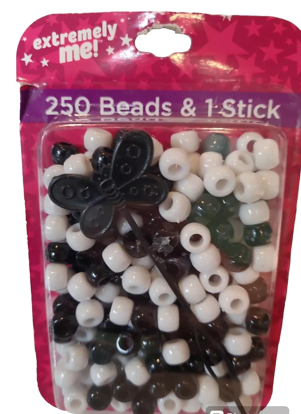 Extremely Me! Mixed Color Plastic Craft Beads 5 Packages 250 Beads Each.