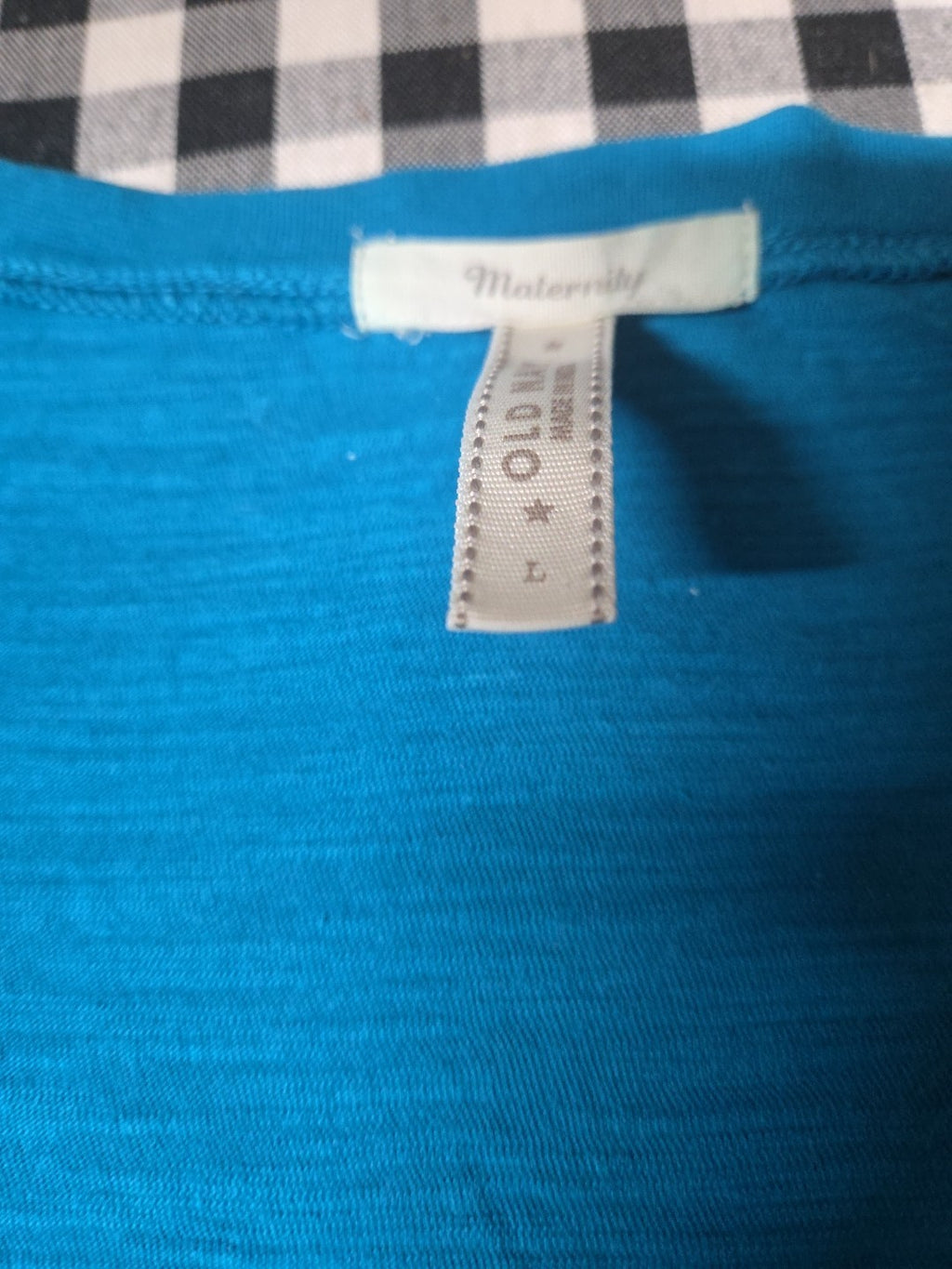 Old Navy maternity blue scrunch side Long sleeve,