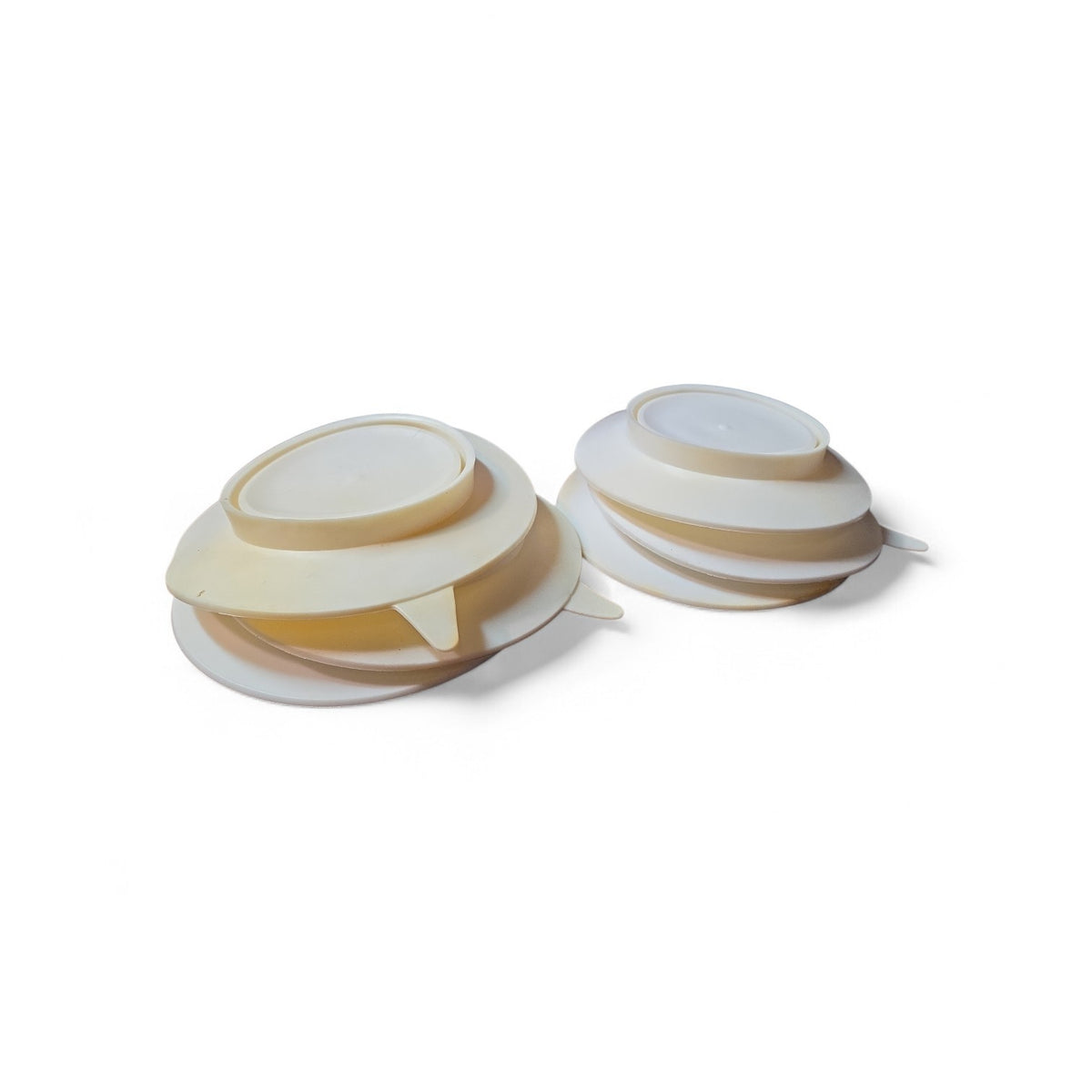 Hushee 3 Sets Adaptive Spill Proof Scoop Bowl and Plate Set with Suction Base
