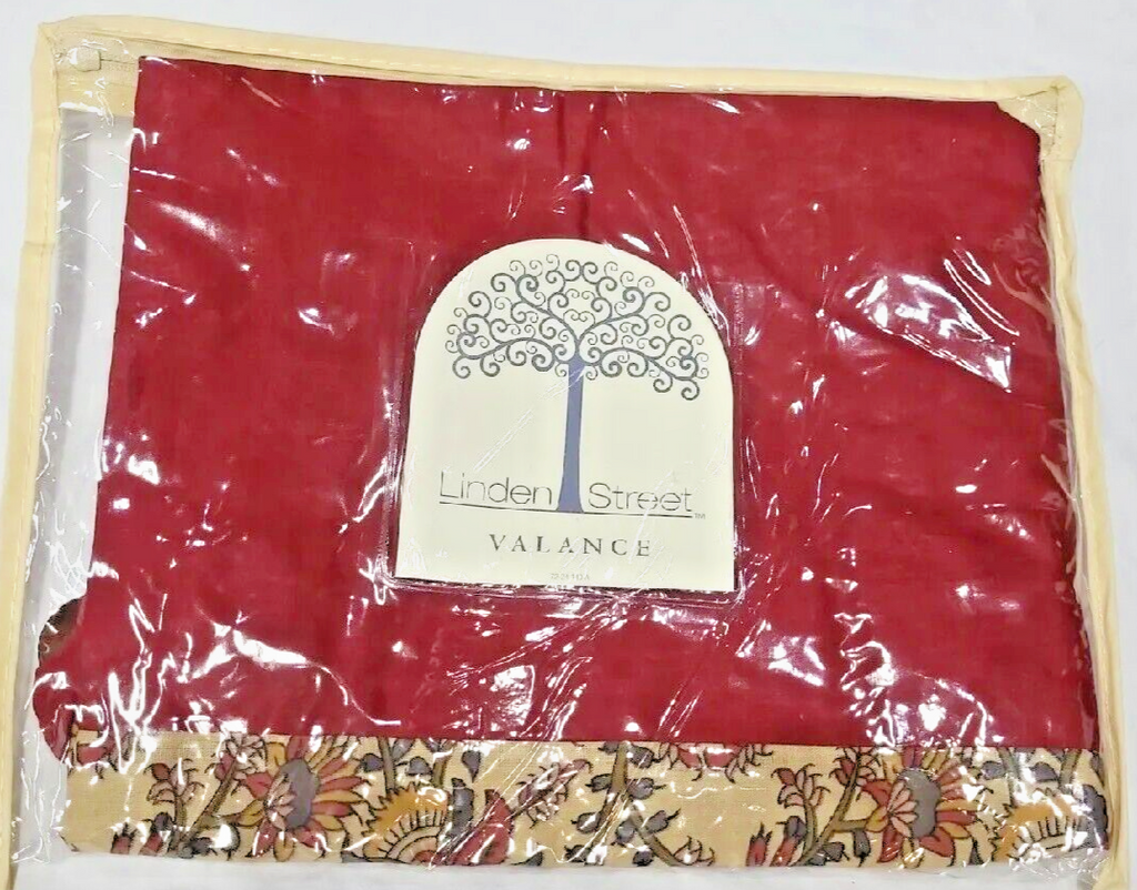 Lot of 3 -1 pc  Valance Window Treatment  Red Multi  Valance by Linden Street.