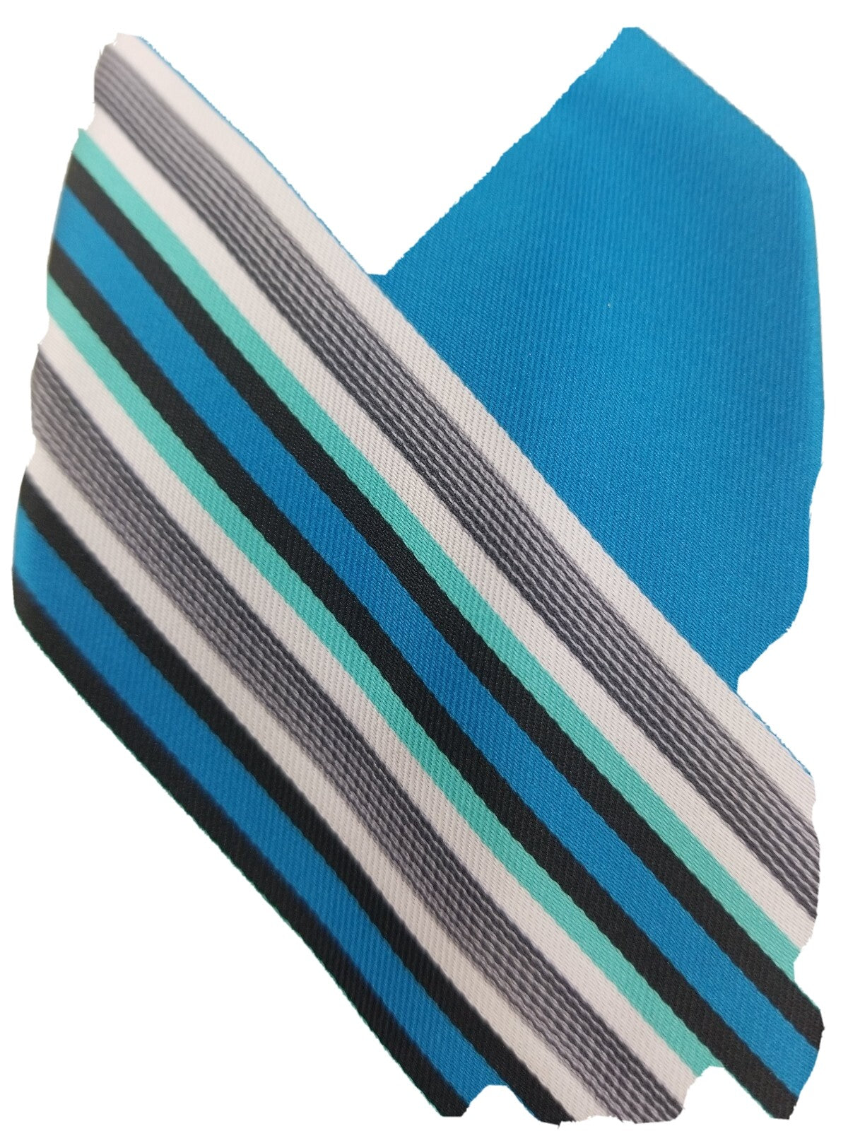 Madison Mens Neck Tie Turquoise Striped Tie
