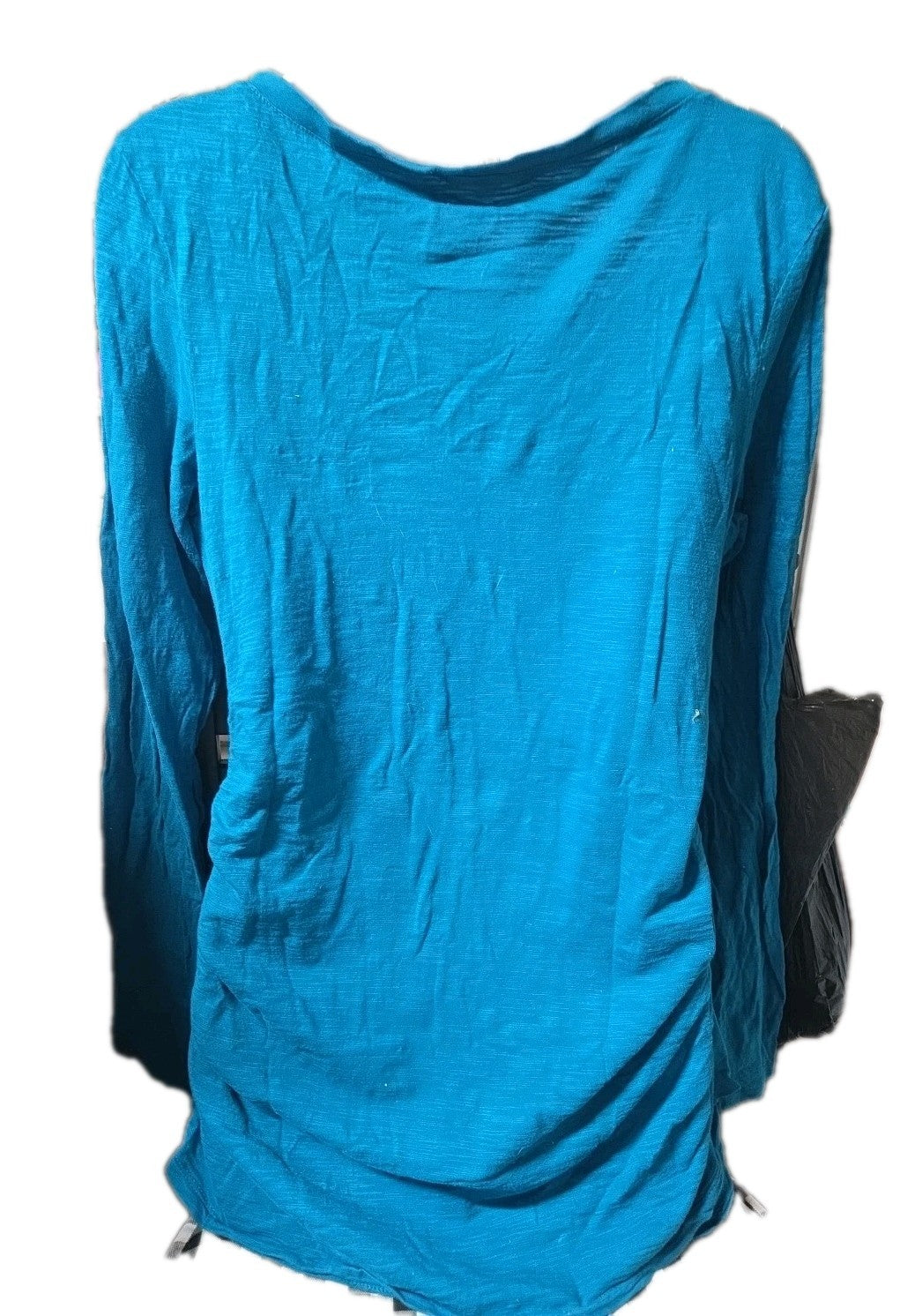 Old Navy maternity blue scrunch side Long sleeve,