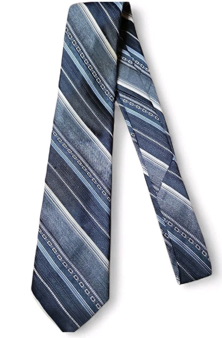 Vintage Fashion Collection Sears Men's Tie  Blue Striped