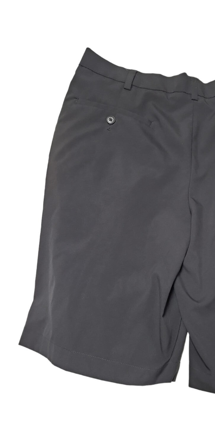 PGA Tour Golf Shorts Mens Size 36 Black Pleated Front with Pockets