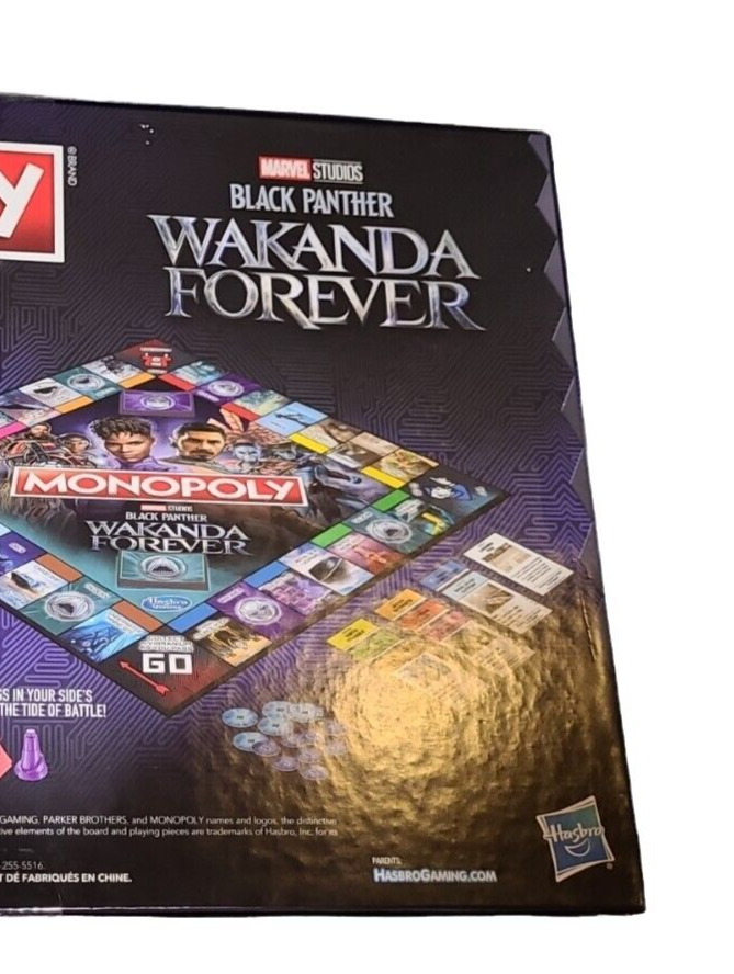 Monopoly: Marvel Studios' Black Panther: Wakanda Forever Edition Board Game- NEW