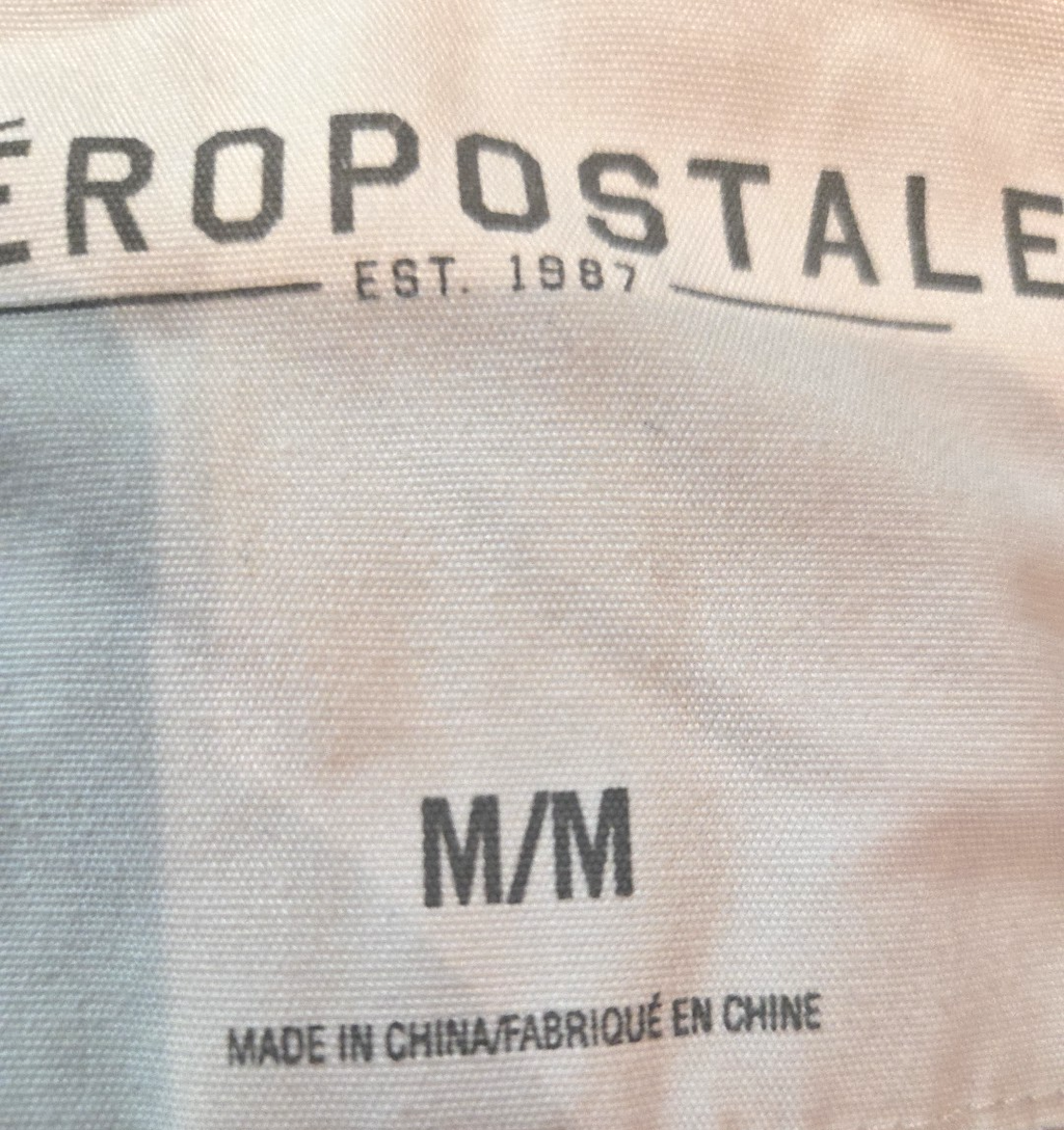 AEROPOSTALE  Zipper Front Hoodie Black Gray Size M
