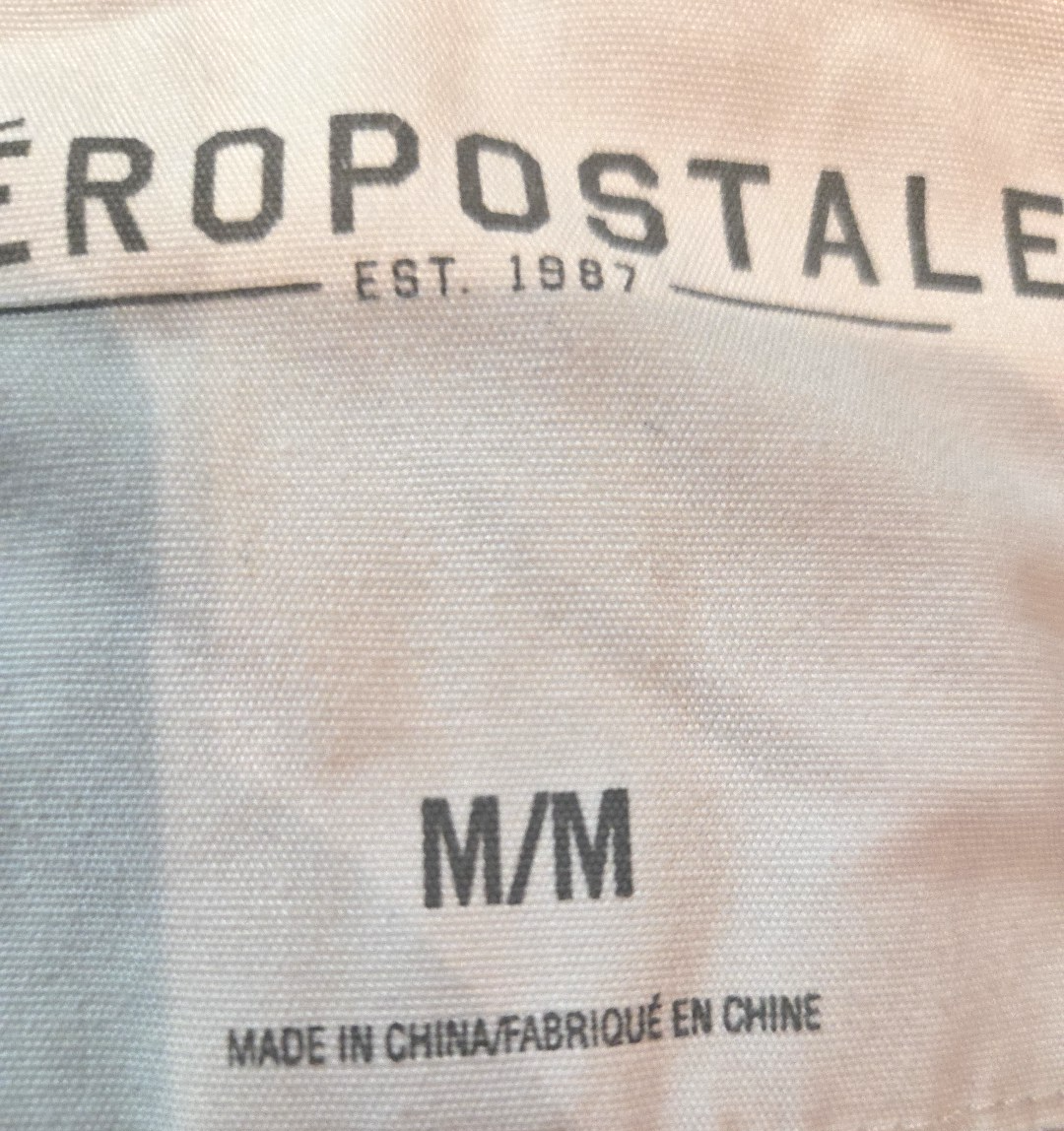 AEROPOSTALE  Zipper Front Hoodie Black Gray Size M