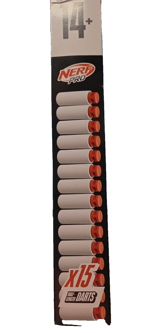 Nerf Pro Mag Plus Half-Length Dart Magazine Refill, 15 Darts Nerf Torrent/Sender