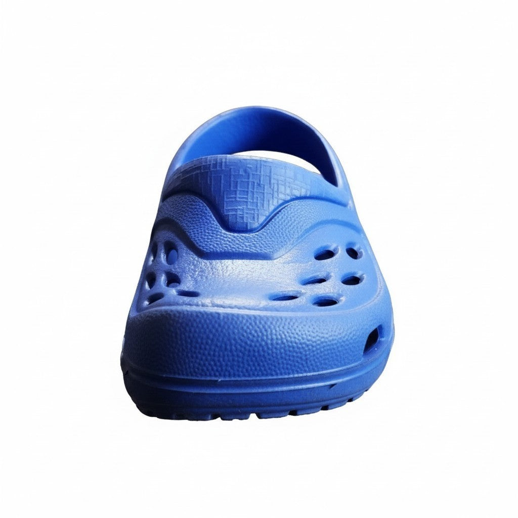 Child Blue "Croc Like" Plastic Back Strap Sandal Shoes Size 5