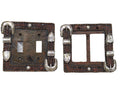 Silver Belt Buckle Switch Plate Covers Faux Leather Look Rustic Western Decor