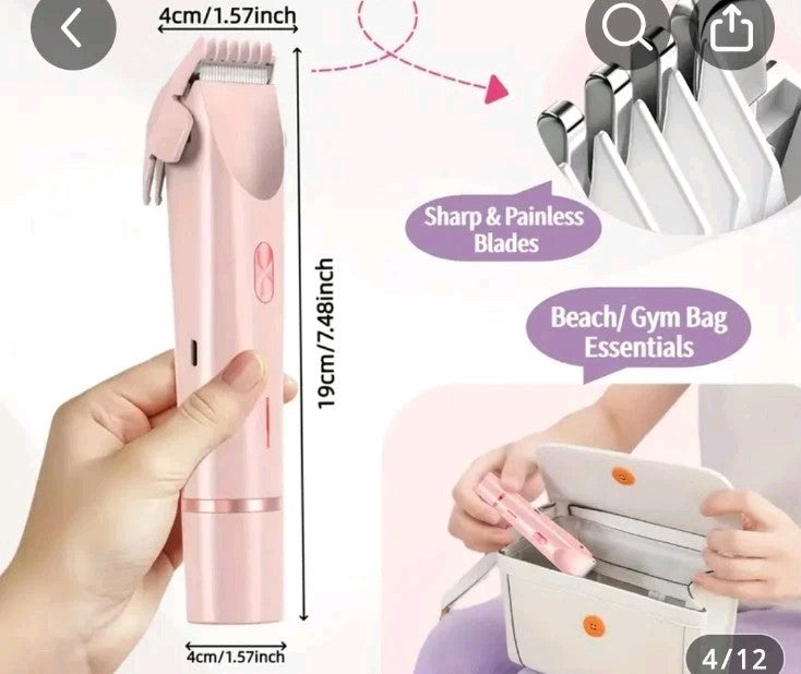 Dermave Bikini Shaver - Electric Bikini Trimmer for Women, Painless Hair Remove