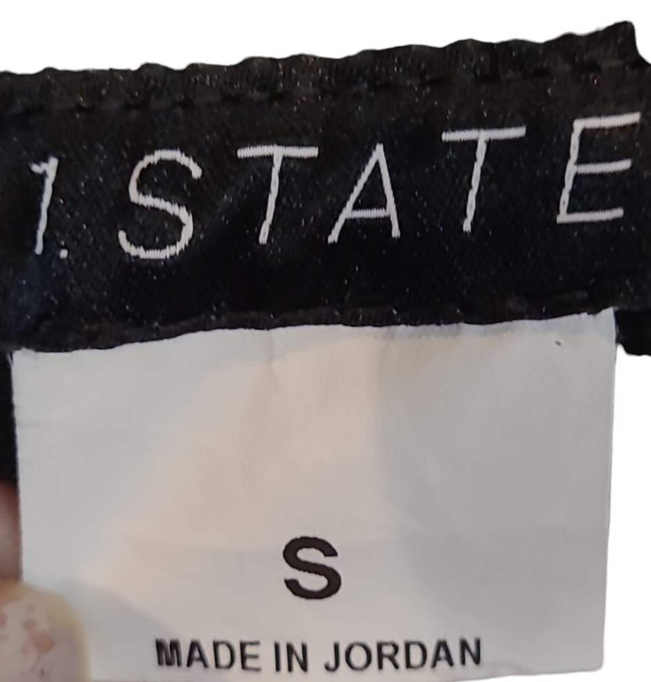 1. State Ladies Black Pleather Pants size Small