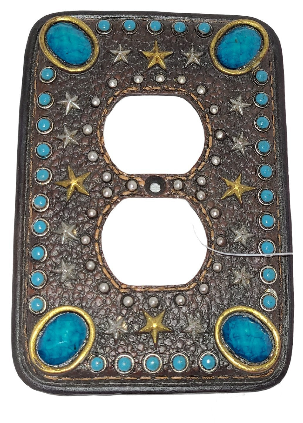 Embellished Leather Toggle Switch & Outlet Coordinating Set Covers