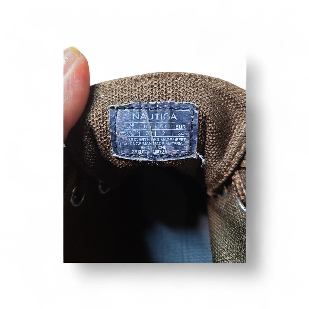 Boys | Nautica | Breakwater Brown Lace-Up Casual Boots