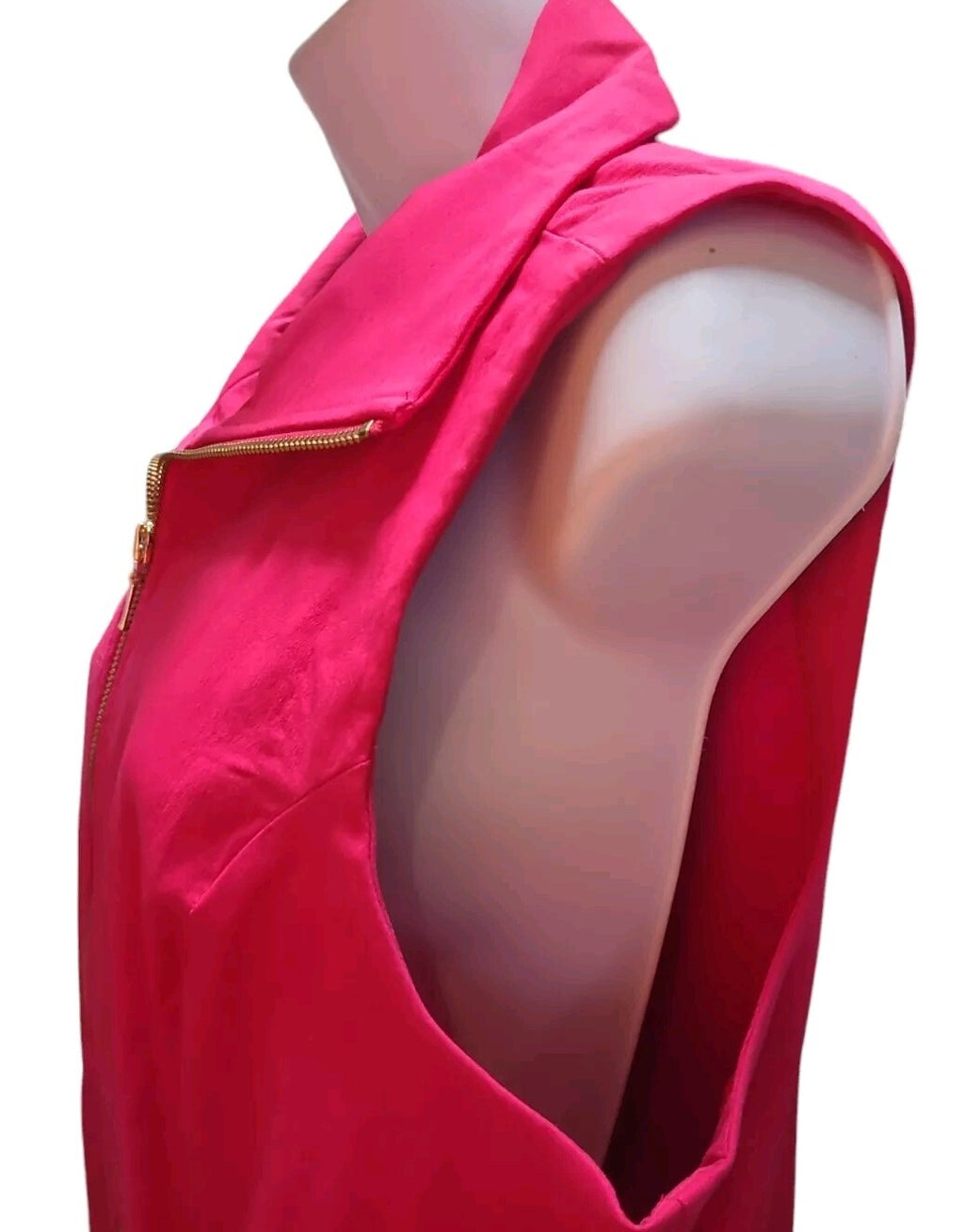 Attyre Women's Pink Vest  Full Zip Sleeveless Size Small
