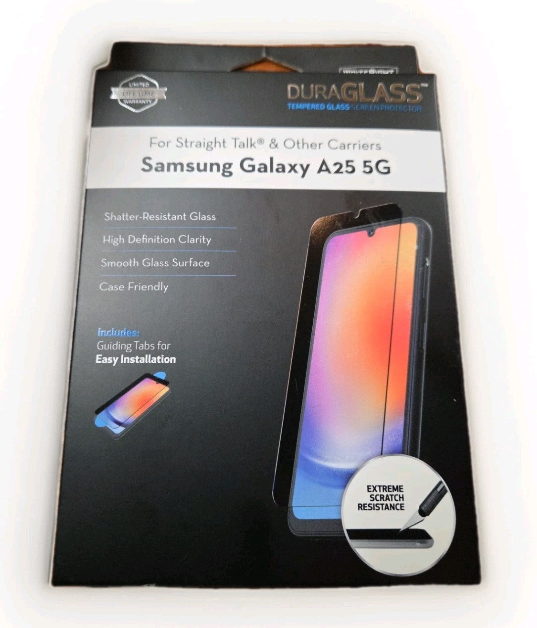 DuraGlass Tempered Glass Screen Protector (Samsung Galaxy A25 5G) NEW OPENED