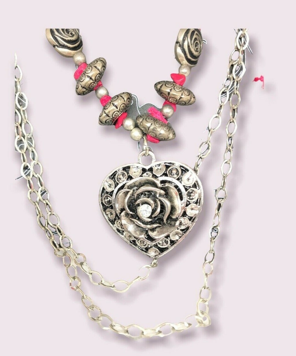 P & G Collection Antique Rose Matching Jewelry 3pc