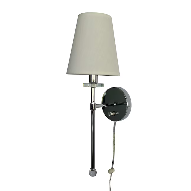 allen + roth Kelter  7.5-inChrom Finish Wall Scone With Shade