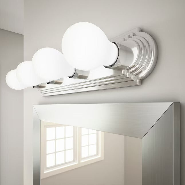 Project Source 4.72-in 4-Light Brushed Nickel LED Vanity Light Bar