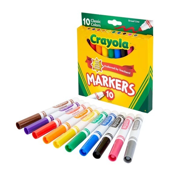 Crayola Bulk Markers for Kids (24pk of 10), Broad Line Classroom Essentials
