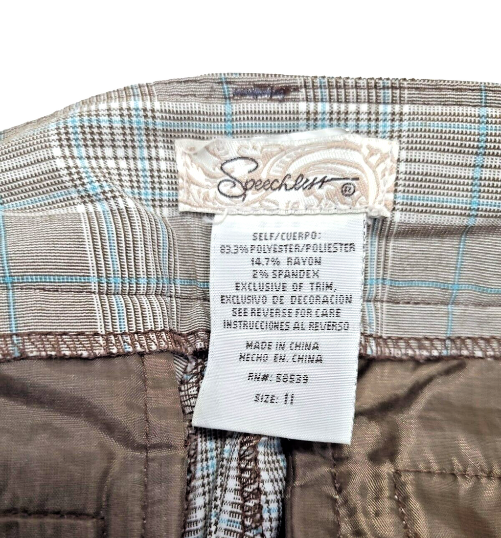 Speechless plaid womens Shorts Size 11