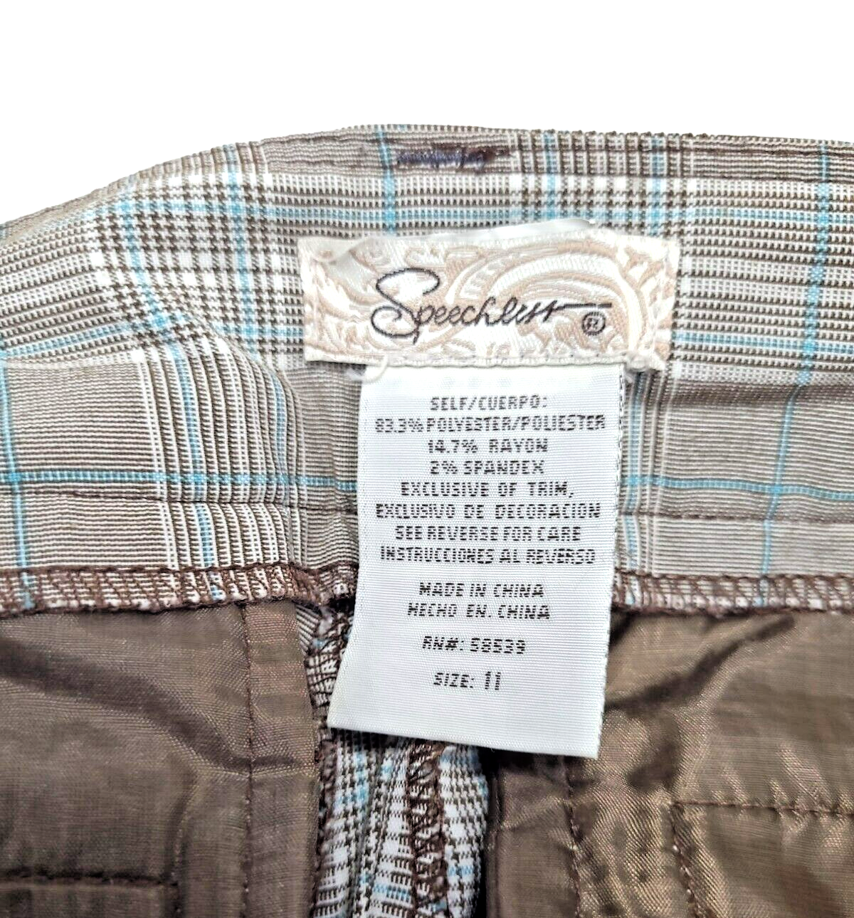 Speechless plaid womens Shorts Size 11