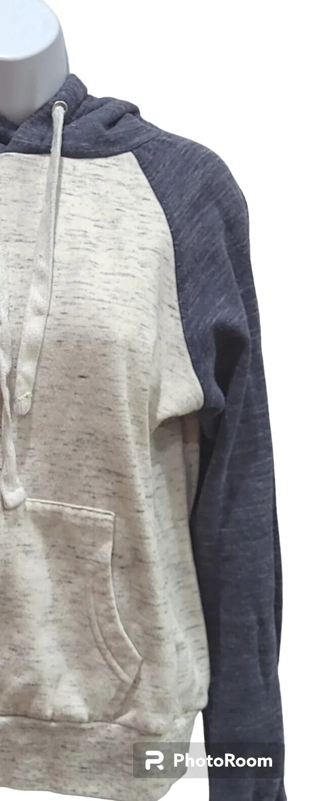Doublju Womens Size  Medium Heather Blue & Light Gray Hoodie
