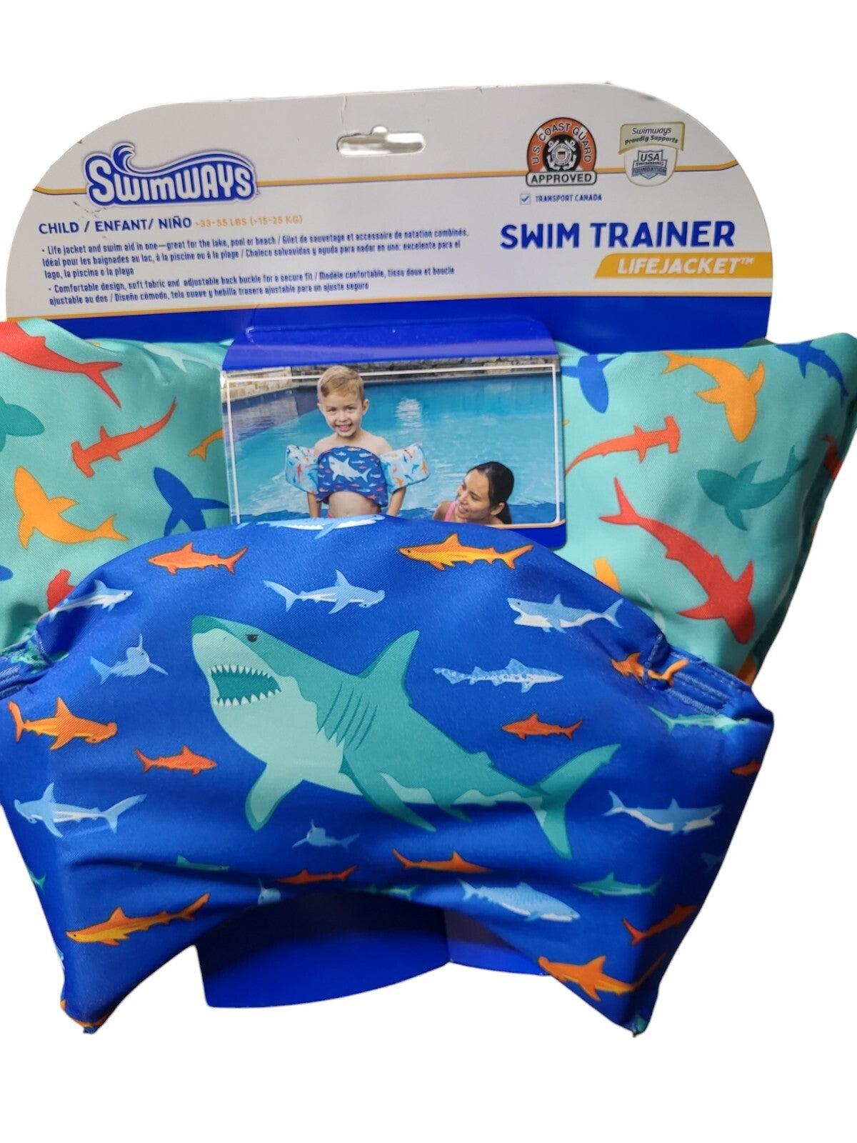 SWIMWAYS Swim Trainer Life Vest for Kids 33-55 lbs STYLES VARY