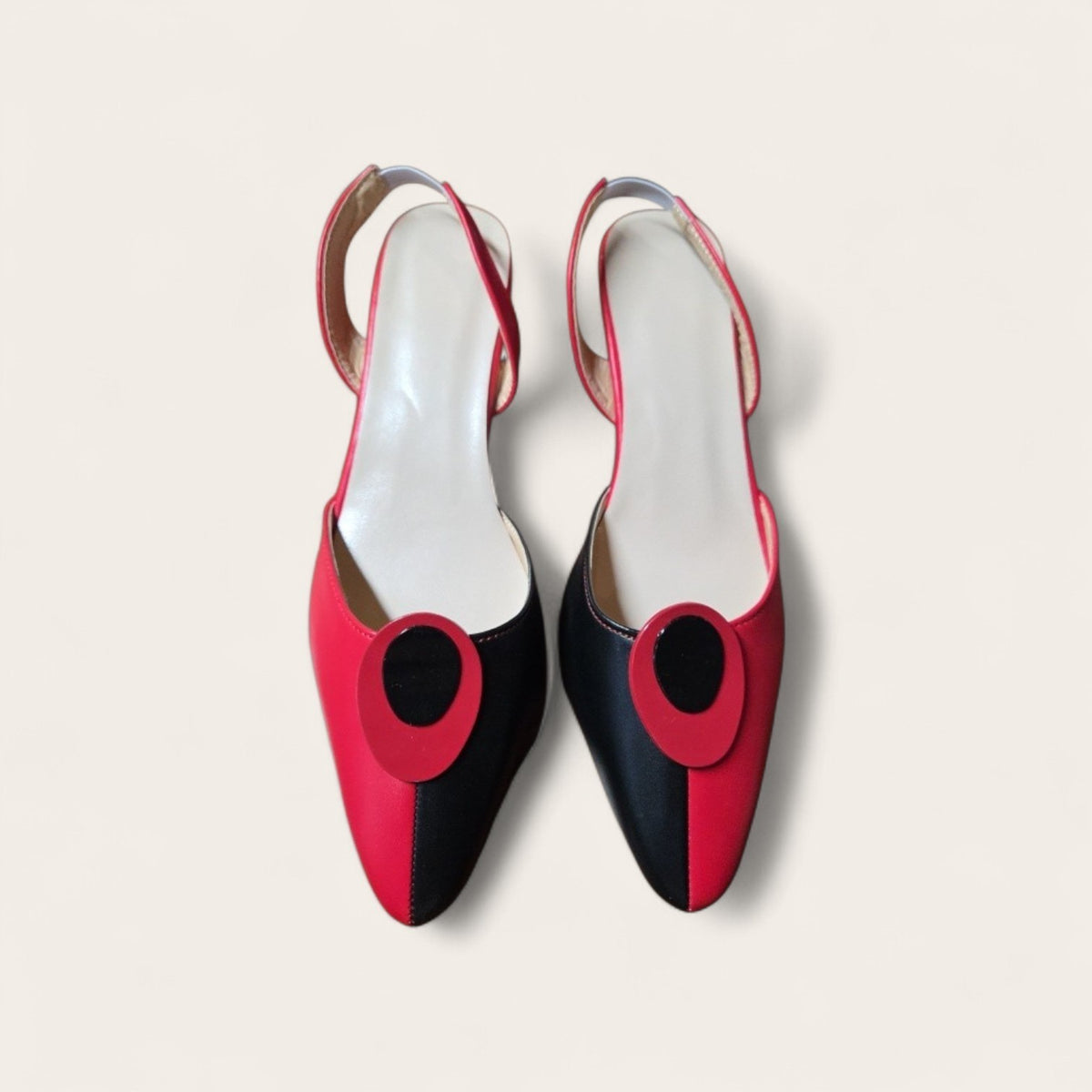 NEW!   Red and Black Pointed Toe Women’s High Heels Slip On Size 8.5