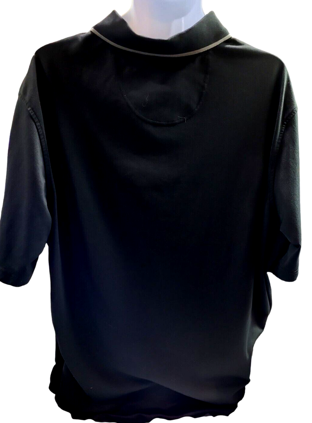 Reebok Golf Polo Shirt Mens XL Black & Gray Short Sleeve Collared Logo
