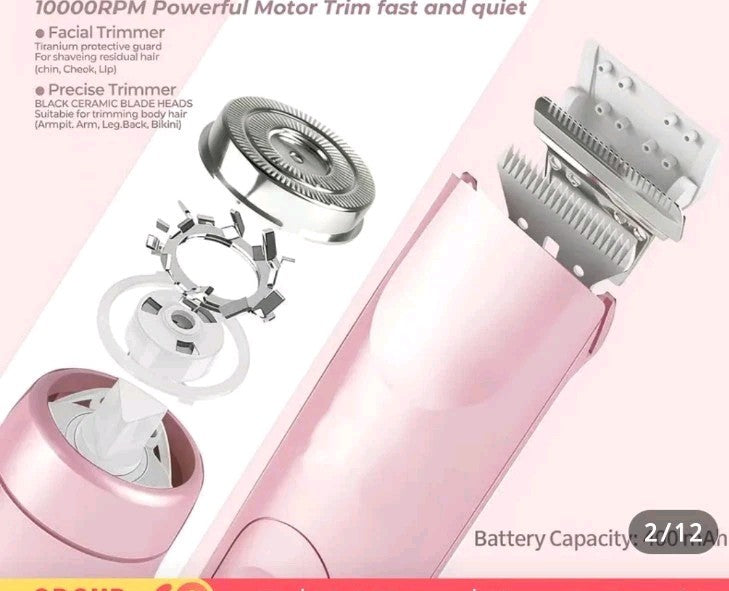 Dermave Bikini Shaver - Electric Bikini Trimmer for Women, Painless Hair Remove