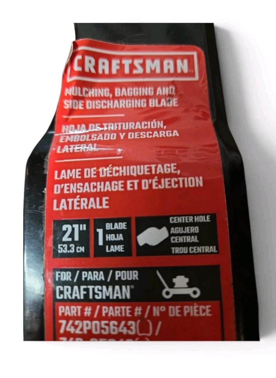 CRAFTSMAN 21" inch Deck Multipurpose Mower Blade 742-05643 S-Shaped Center Hole