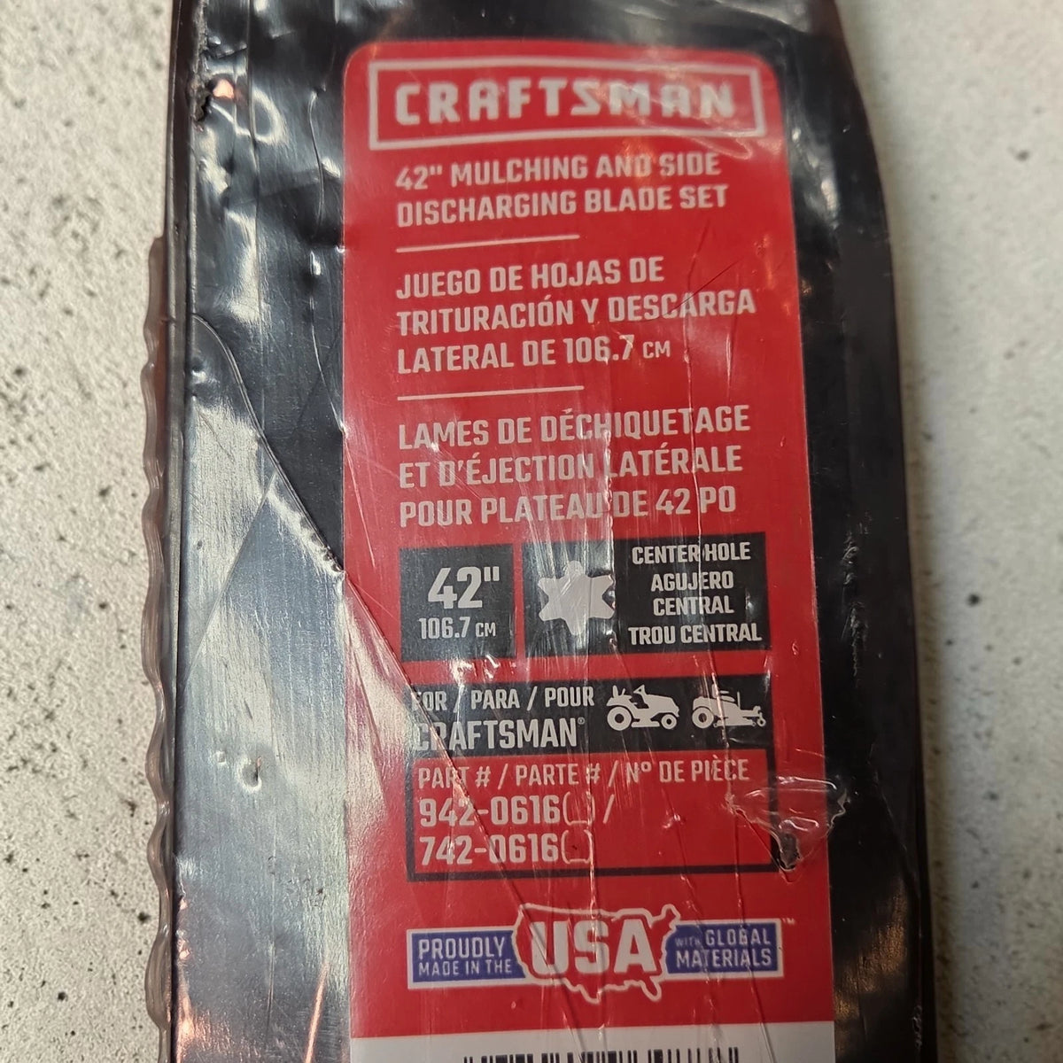 CRAFTSMAN MULCHING BLADES 42" 742-0616 **TWO BLADES** BRAND NEW {G6A}