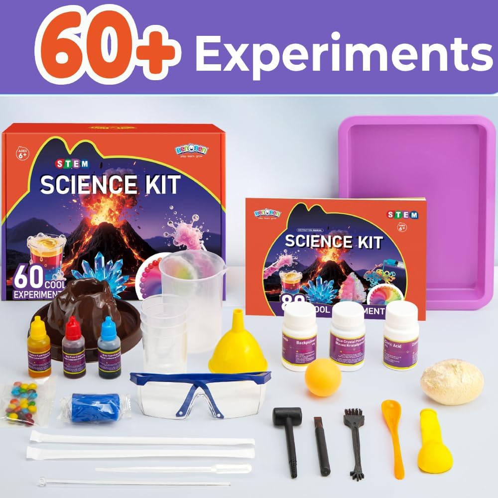 60 Experiments Science Kit for Kids Educational Toy STEM Toys for Boys Girls