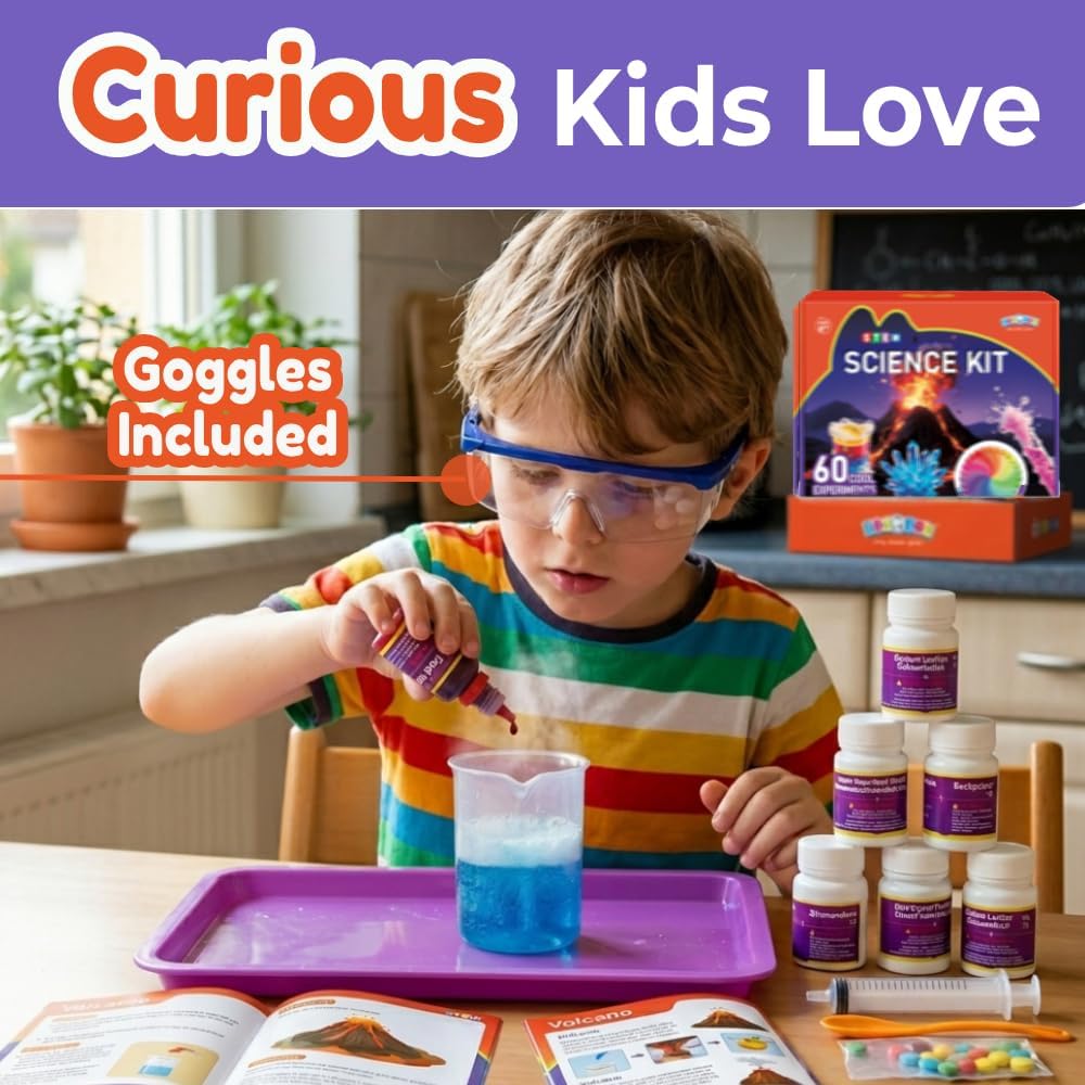 60 Experiments Science Kit for Kids Educational Toy STEM Toys for Boys Girls
