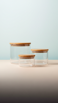 Glass Storage Container Set with Airtight Bamboo Lids