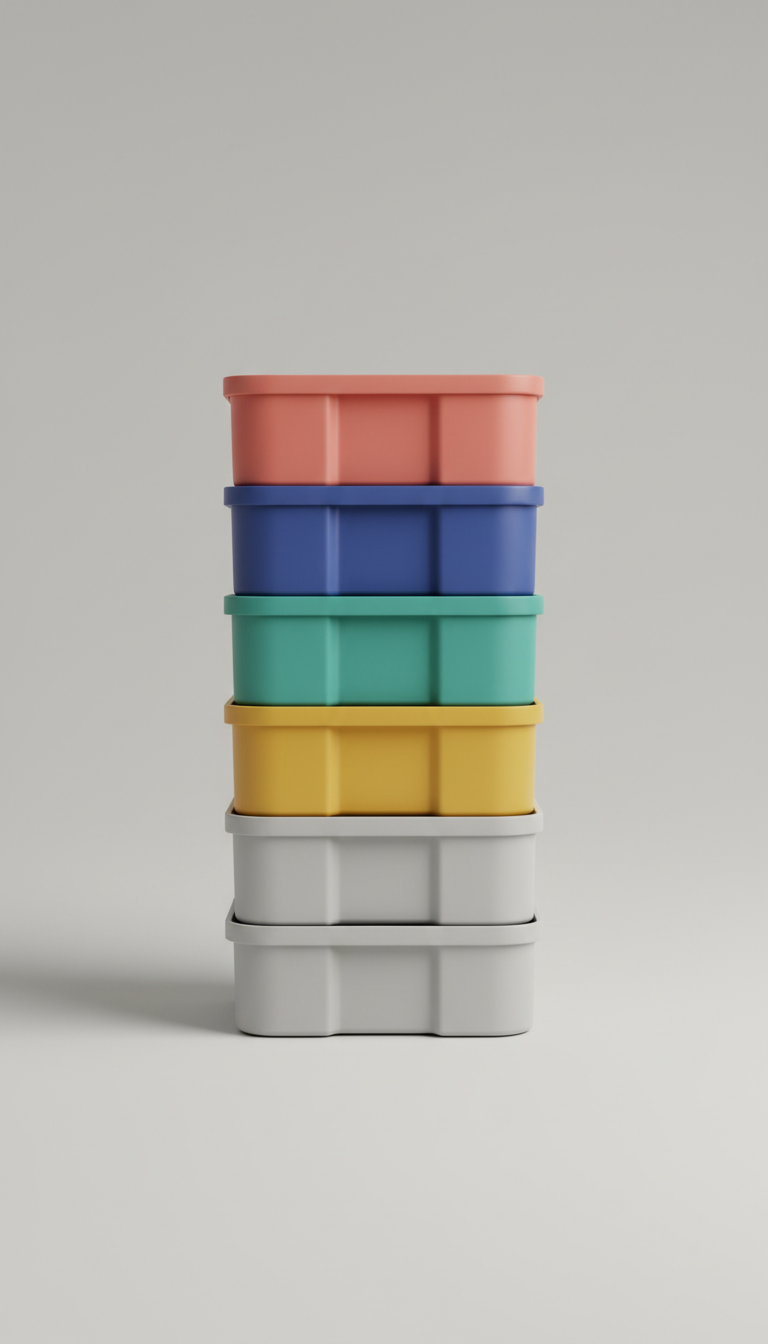 Stackable Storage Bins Assorted Colors