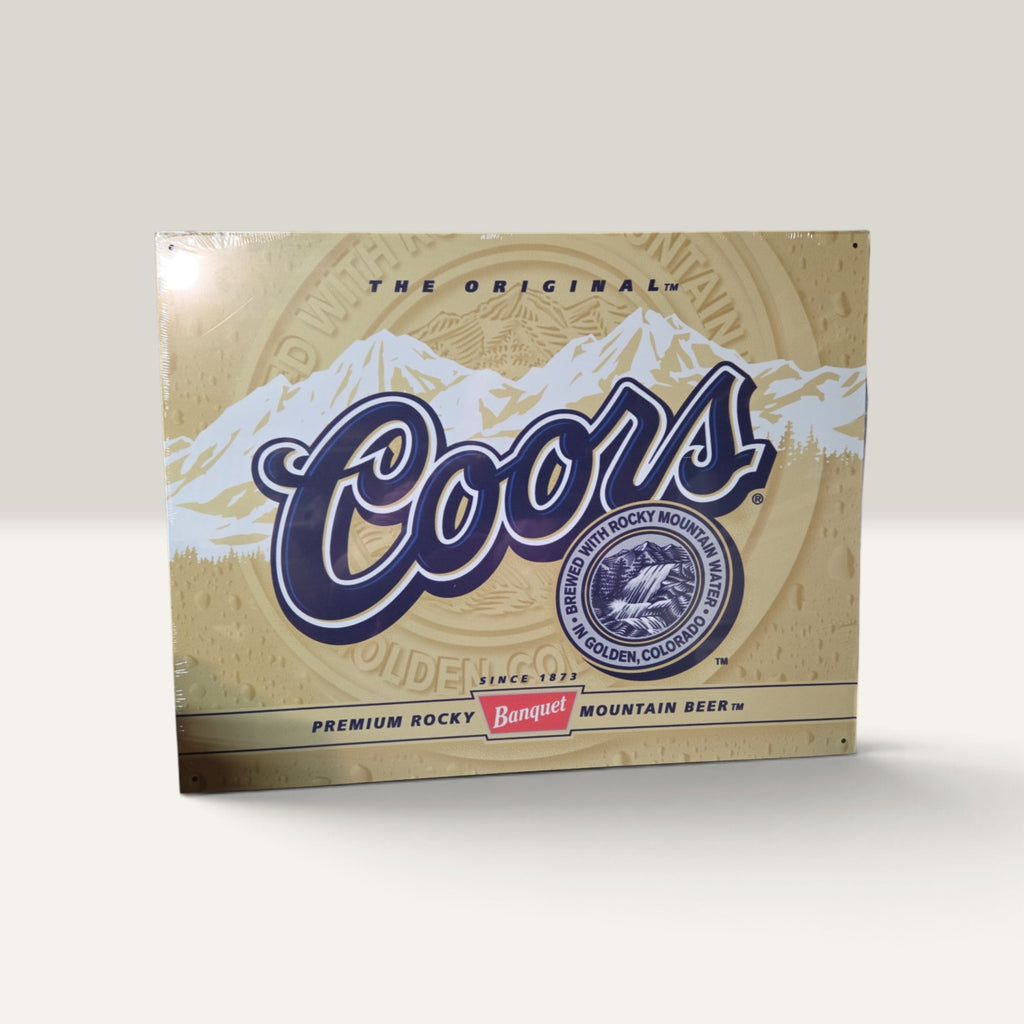 Coors Label Banquet Beer Tin Sign wall decor 12.5" x 16" Made in USA