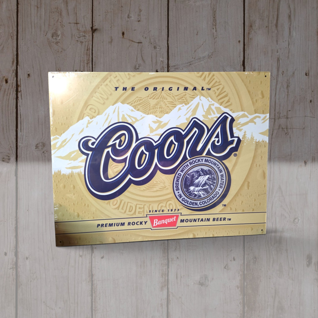 Coors Label Banquet Beer Tin Sign wall decor 12.5" x 16" Made in USA