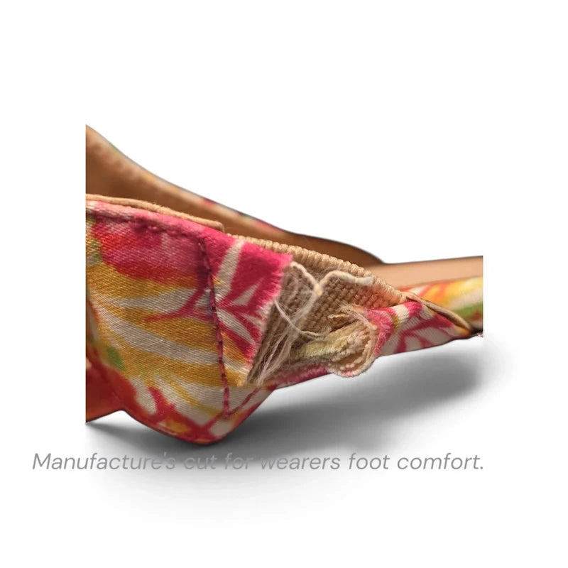Ladies Cato Bright Floral Print Slip On Low Heel Size 9