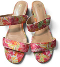 Ladies Cato Bright Floral Print Slip On Low Heel Size 9